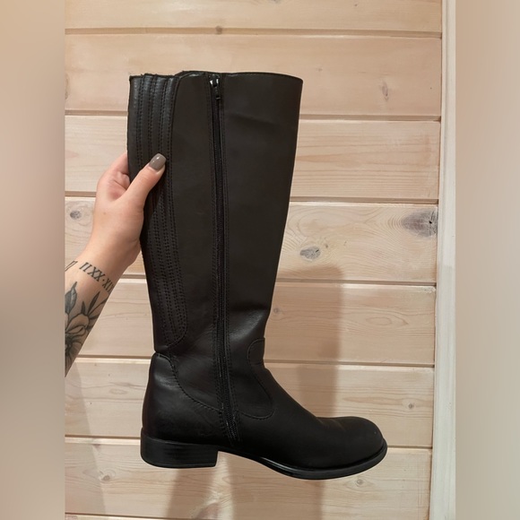 GREAT CONDITION - B.O.C. TALL BLACK LEATHER RIDING BOOTS - SIZE 6.5 - Picture 10 of 14